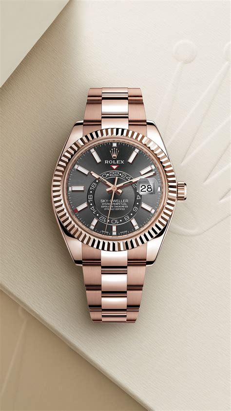 rolex sky dweller oro rosa|Rolex Sky-Dweller everose gold.